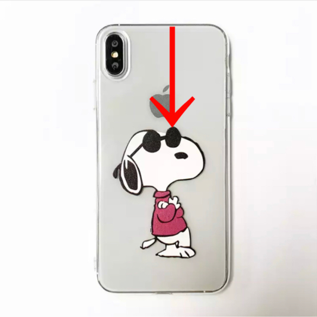 SNOOPY(スヌーピー)のスヌーピー サングラス iPhoneケース スマホ/家電/カメラのスマホアクセサリー(iPhoneケース)の商品写真