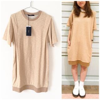 カスタネ(Kastane)の新品♡kastane肩タック裏毛ワンピ(ひざ丈ワンピース)