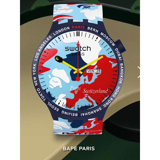 A BATHING APE(アベイシングエイプ)の即日発送 BAPE SWATCH PARIS  メンズの時計(腕時計(アナログ))の商品写真