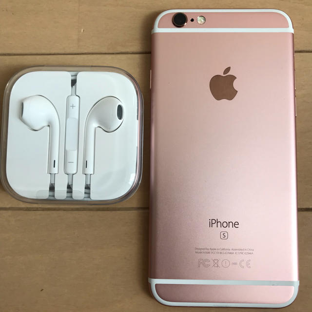 iPhone6s Rose Gold 16GB イヤホン付き