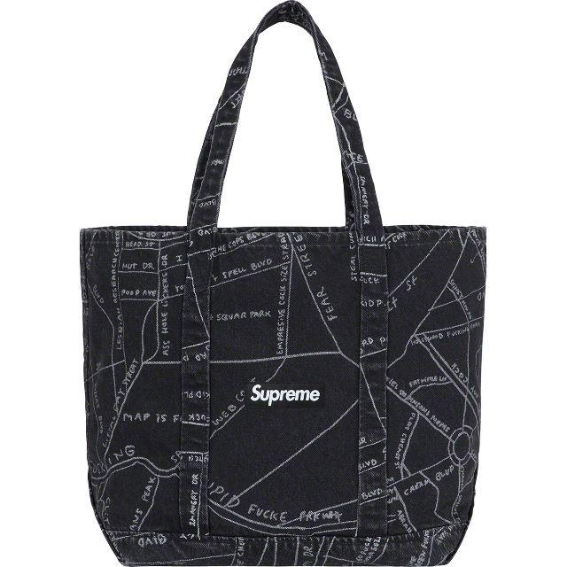 Supreme(シュプリーム)のSupreme Gonz Map Denim Tote Washed Black メンズのバッグ(トートバッグ)の商品写真