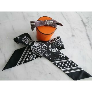 エルメス(Hermes)のエルメス 2019年春夏　新作　みかぱんさま専用です！レオパード　ブラック　新品(バンダナ/スカーフ)