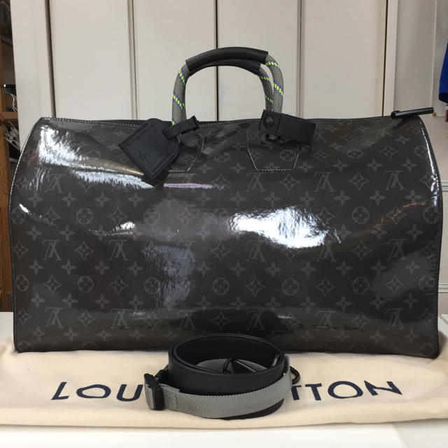 LOUIS VUITTON(ルイヴィトン)の美品！LOUIS VUITTON モノグラム エクリプス グレーズ キーポル50 メンズのバッグ(ボストンバッグ)の商品写真