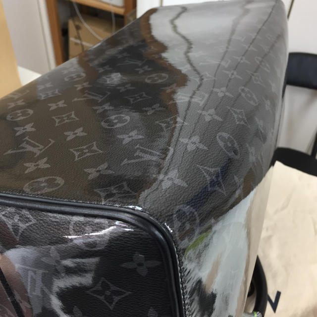 LOUIS VUITTON(ルイヴィトン)の美品！LOUIS VUITTON モノグラム エクリプス グレーズ キーポル50 メンズのバッグ(ボストンバッグ)の商品写真