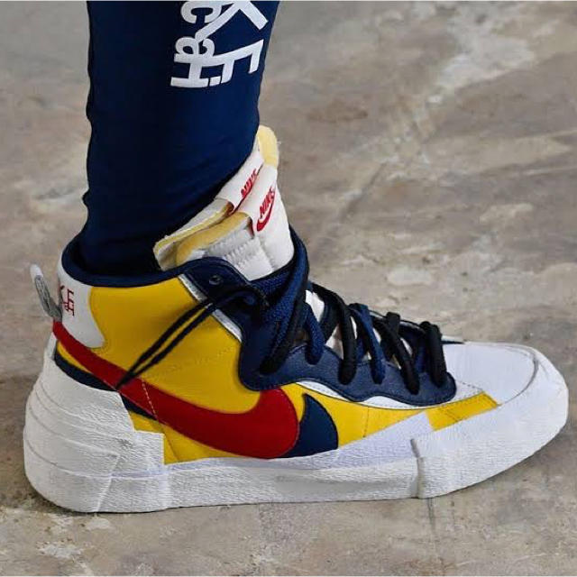 NIKE - NIKE ブレザーMID sacai イエロー 27cmの通販 by ーOSAー's ...