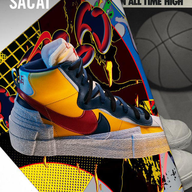 NIKE - NIKE ブレザーMID sacai イエロー 27cmの通販 by ーOSAー's ...