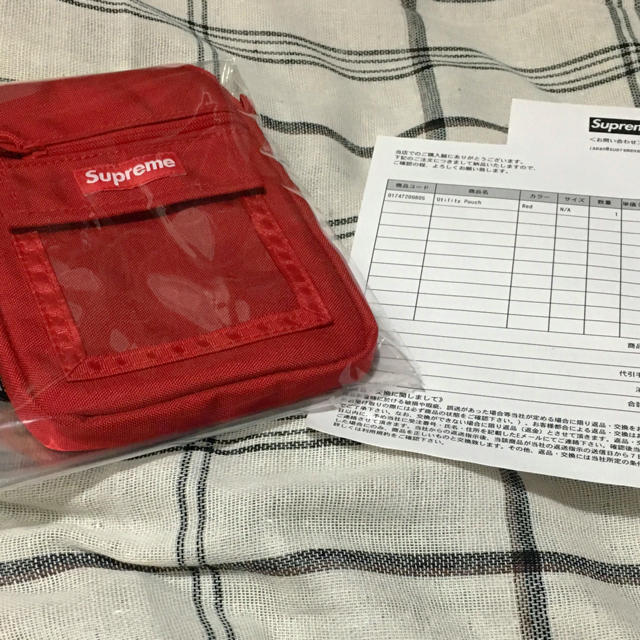 Supreme utility pouch bag  19SS Red