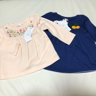 ニシマツヤ(西松屋)のベビー服 女の子 トップス チュニック 80 新品 2枚セット(シャツ/カットソー)