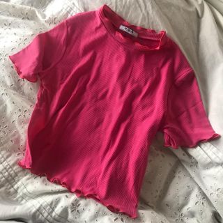 ザラ(ZARA)のZARA フリルパイピングTシャツ(Tシャツ(半袖/袖なし))