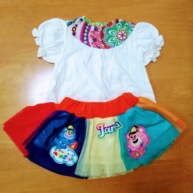 JAM(ジャム)のJAMスカートと半袖カットソーのセット　サイズ90 キッズ/ベビー/マタニティのキッズ服女の子用(90cm~)(スカート)の商品写真