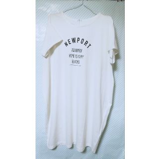 ロングtシャツ　ロゴ(Tシャツ(半袖/袖なし))