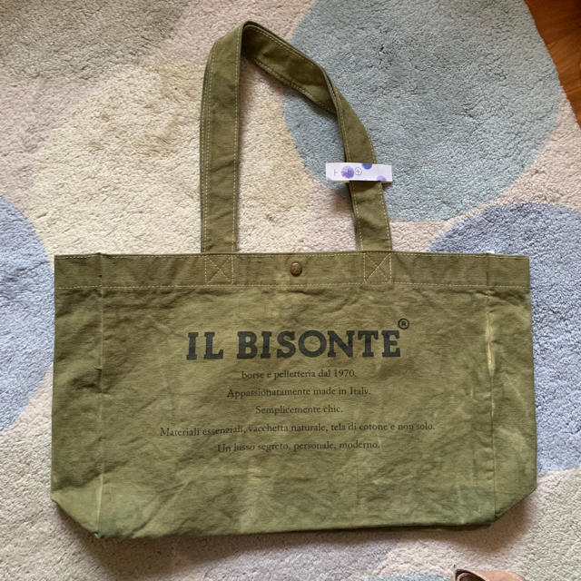 IL BISONTE(イルビゾンテ)のイルビゾンテ トート 染色オリーブグリーン  レディースのバッグ(トートバッグ)の商品写真