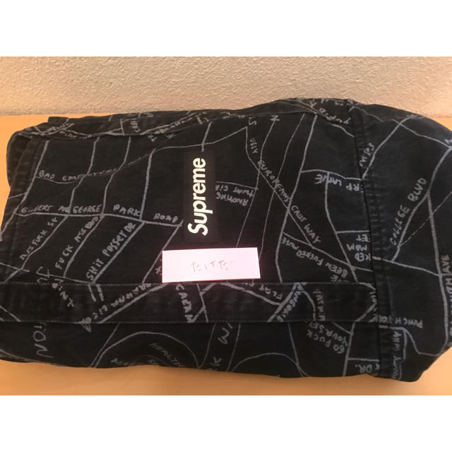 ※送料込 supreme gons map denim tote 黒