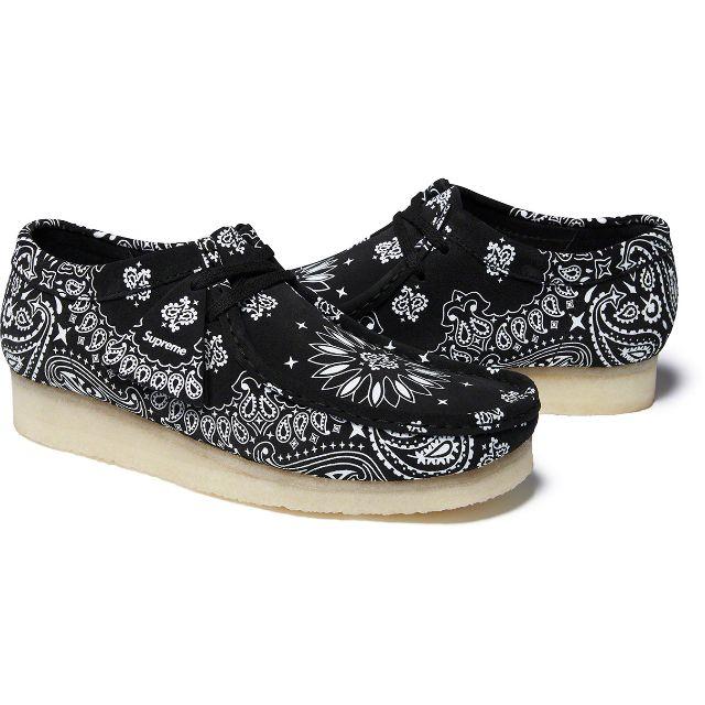 Supreme Clarks  Bandana Wallabee 27cm 黒