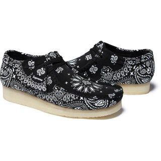 シュプリーム(Supreme)のSupreme Clarks  Bandana Wallabee 27cm 黒(スリッポン/モカシン)