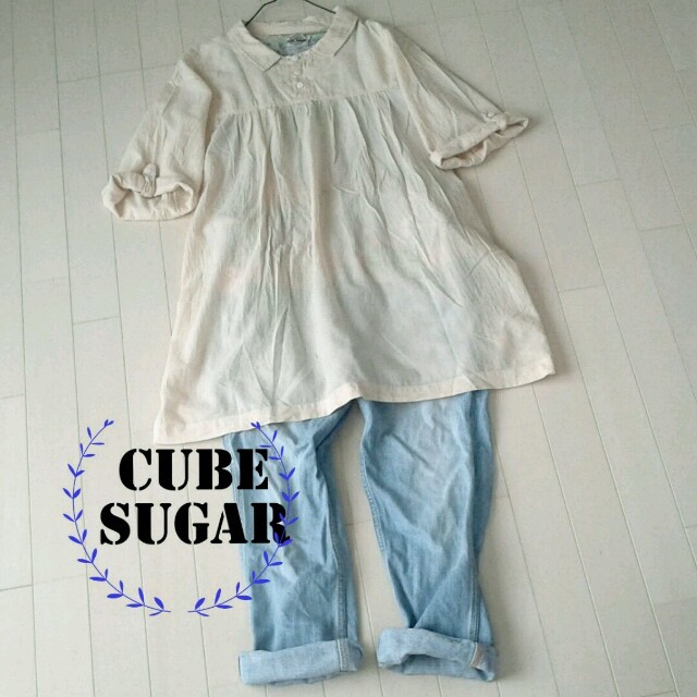 CUBE SUGAR(キューブシュガー)の[美品]ゆったりシャツチュニック レディースのトップス(チュニック)の商品写真