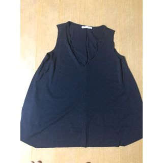 ザラ(ZARA)のZARAノースリーブ(ブラック)(タンクトップ)