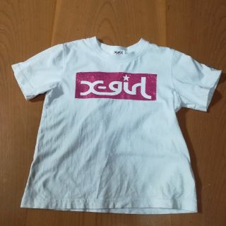 エックスガール(X-girl)の☆X-GIRLラメボックスロゴTシャツ120ホワイト☆(Tシャツ/カットソー)