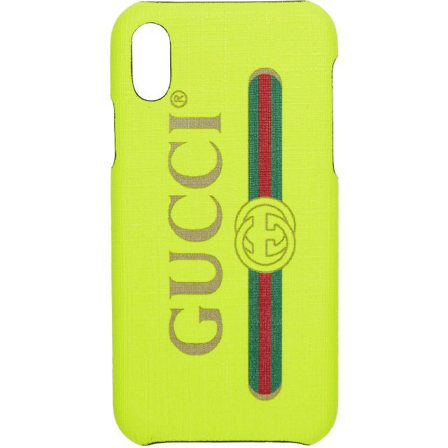 Gucci - 大人気☆GUCCI イエロー ロゴ iPhone Xケースの通販 by m-m-1515's shop｜グッチならラクマ