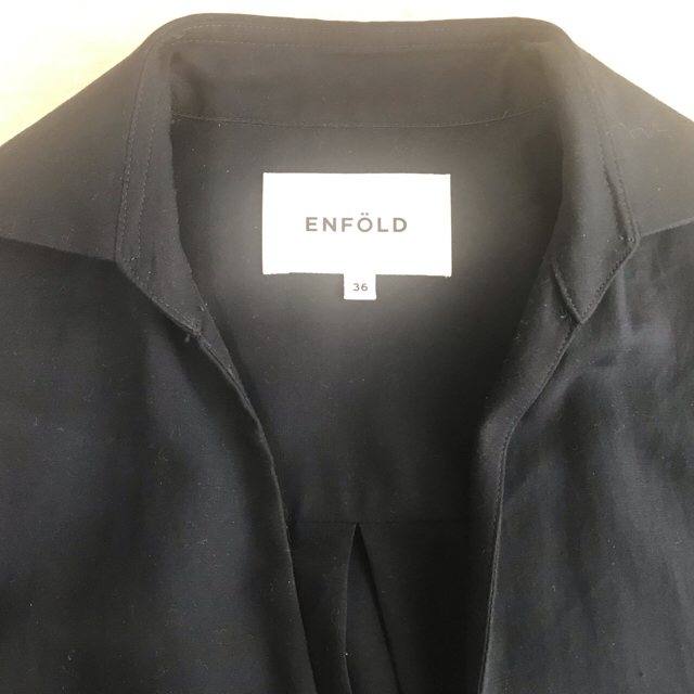 ENFOLD(エンフォルド)のエンフォルド シャツワンピース ネイビー レディースのワンピース(ロングワンピース/マキシワンピース)の商品写真