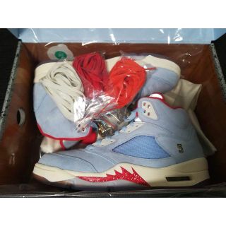 ナイキ(NIKE)のカメガメ様TROPHY ROOM AIR JORDAN 5 ICE BLUE(スニーカー)