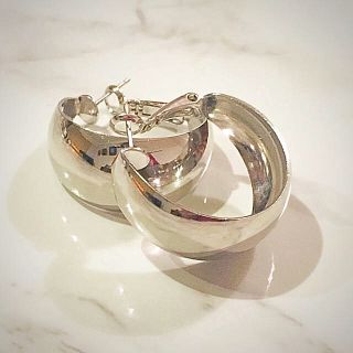 シルバー大ぶりフープピアス♡(ピアス)