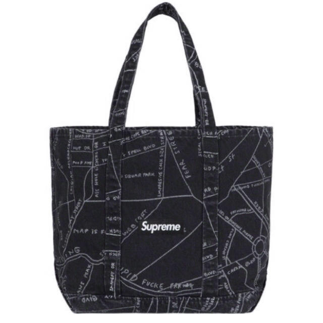 Supreme Gonz Map Denim Tote