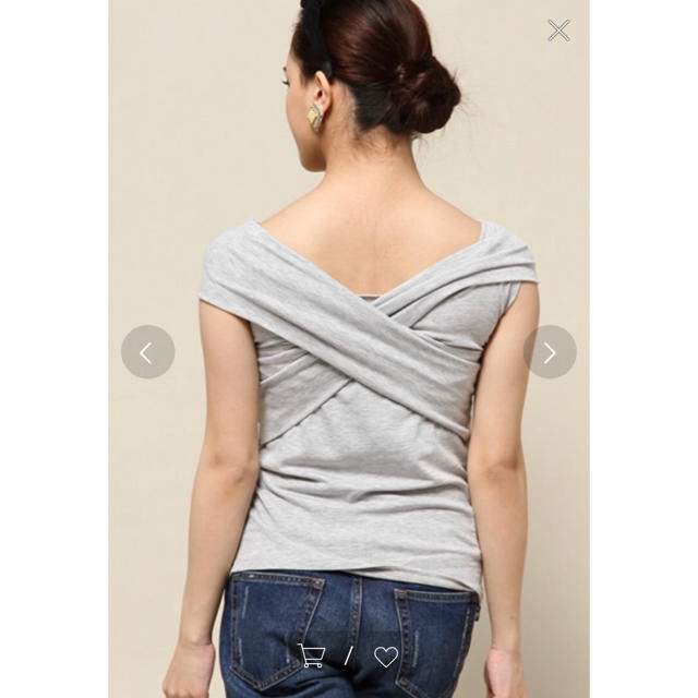 EGOIST(エゴイスト)のEGOIST バストクロスオフショルトップ レディースのトップス(Tシャツ(半袖/袖なし))の商品写真