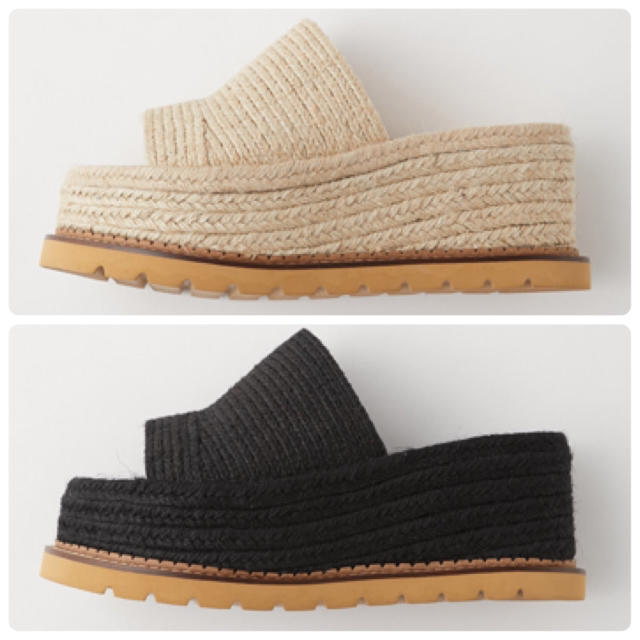 今だけ3000円引き♡MOUSSY JUTE SOLE WEDGE ミュール新品靴/シューズ