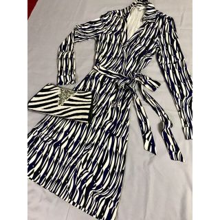 ダイアンフォンファステンバーグ(DIANE von FURSTENBERG)のさおりん様専用 DVF  シルク100%ラップワンピース＋Vネックワンピース(ひざ丈ワンピース)