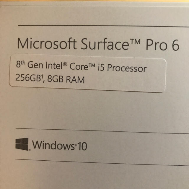 Microsoft(マイクロソフト)のsurface pro 6 i5 256Gb スマホ/家電/カメラのPC/タブレット(ノートPC)の商品写真