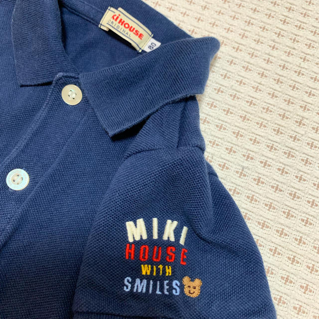 mikihouse(ミキハウス)のポロシャツ 80cm 2枚セット キッズ/ベビー/マタニティのベビー服(~85cm)(Ｔシャツ)の商品写真