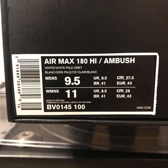 AMBUSH(アンブッシュ)の専用 NIKE AIR MAX 180 HIGH x AMBUSH メンズの靴/シューズ(スニーカー)の商品写真