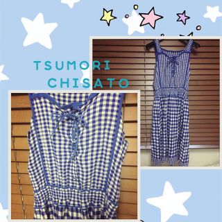 ツモリチサト(TSUMORI CHISATO)のツモリチサト◎ギンガムワンピース(ロングワンピース/マキシワンピース)