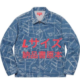 シュプリーム(Supreme)のL supreme Gonz Map Work Jacket Blue 国内正規(Gジャン/デニムジャケット)