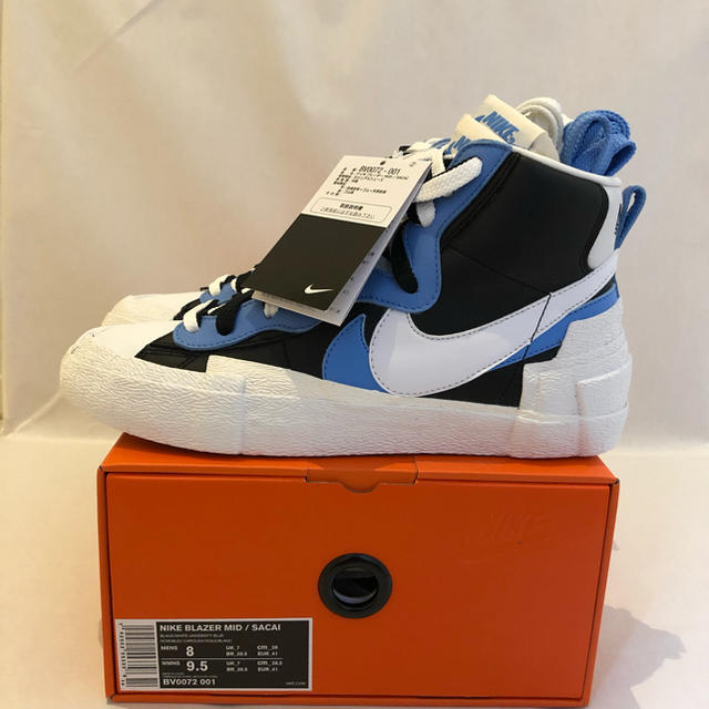 26cm  NIKE sacai BLAZER MID BV0072-001