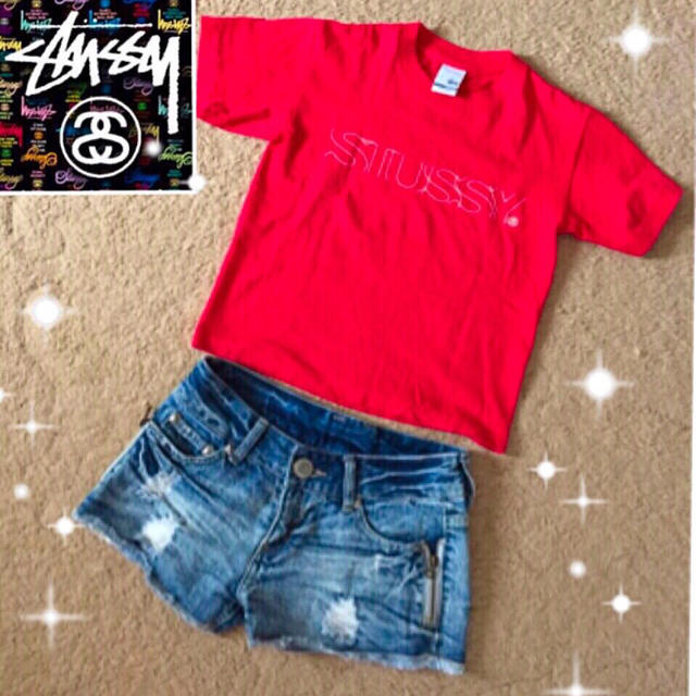 STUSSY(ステューシー)のSTUSSY🍎 赤ティ〜 レディースのトップス(Tシャツ(半袖/袖なし))の商品写真