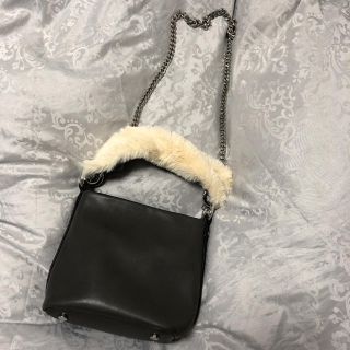 ザラ(ZARA)のZARA/ショルダーバッグ/カーキ/ファー(ショルダーバッグ)