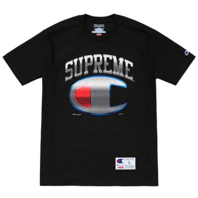 Supreme(シュプリーム)の19ss Supreme Champion Tee ブラック S 送料込 メンズのトップス(Tシャツ/カットソー(半袖/袖なし))の商品写真