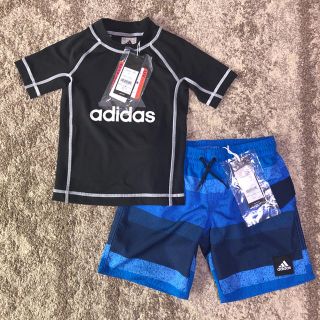 アディダス(adidas)の✨格安！ 120cm上下セット adidas サーフパンツ & ラッシュガード (水着)