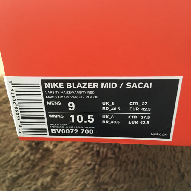 NIKE  BLAZER MID SACAI 2