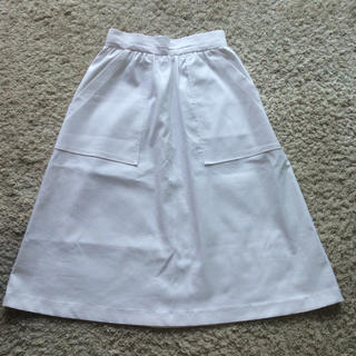 ザラ(ZARA)のZARA ザラ ホワイト スカート XS(ひざ丈スカート)