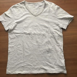 ギャップ(GAP)のGAP ボーダーTシャツ   Ｖネック L(Tシャツ/カットソー(半袖/袖なし))