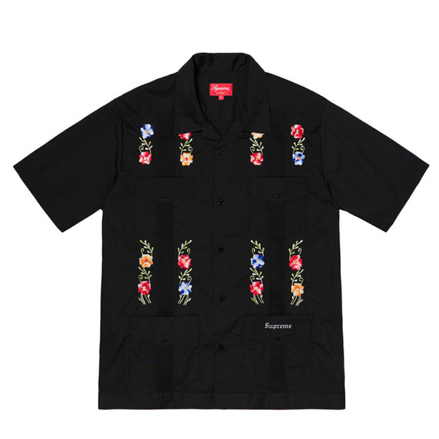 品質一番の Supreme - 【黒S】Supreme Flowers Guayabera S/S Shirt シャツ