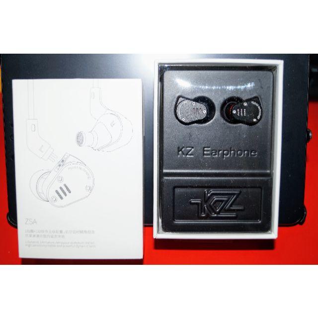 ◆◆KZ ZSA（黒+赤）◆1DD + 1BA◆カナル型　小型◆◆ スマホ/家電/カメラのオーディオ機器(ヘッドフォン/イヤフォン)の商品写真