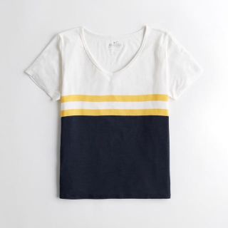 ホリスター(Hollister)の新品HOLLISTER レディース VネックTシャツ Sサイズ激安セール送料無料(Tシャツ(半袖/袖なし))