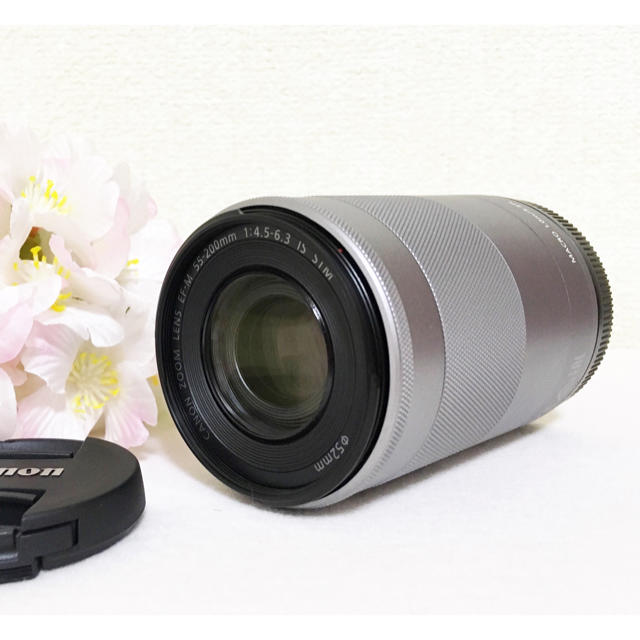 ◇望遠レンズ◇ キャノン CANON EF-M 55-200mmシルバー www