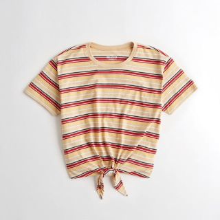 ホリスター(Hollister)の新品 ホリスター HOLLISTER タイフロントTシャツ ボーダー 激安セール(Tシャツ(半袖/袖なし))