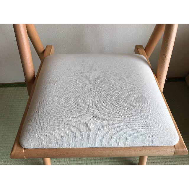 MUJI (無印良品)(ムジルシリョウヒン)の無印良品：折りたたみ椅子 （ブナ材）＊送料込み インテリア/住まい/日用品の椅子/チェア(折り畳みイス)の商品写真