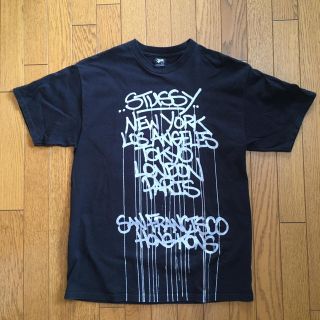 ステューシー(STUSSY)のステューシー STUSSY  Tシャツ ブラック メンズＬサイズ(Tシャツ/カットソー(半袖/袖なし))